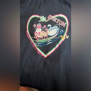 Roller Rabbit Boston Graphic Hoodie with Heart Design